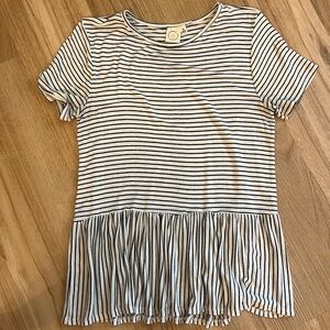Striped Peplum Top